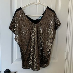 Gold sequins blouse